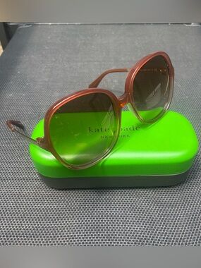 kate spade Brown Gradient Round Sunglasses